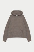 FLUFFY EMBLEM ZIP THROUGH KNITTED HOODIE